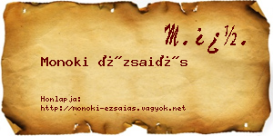 Monoki Ézsaiás névjegykártya